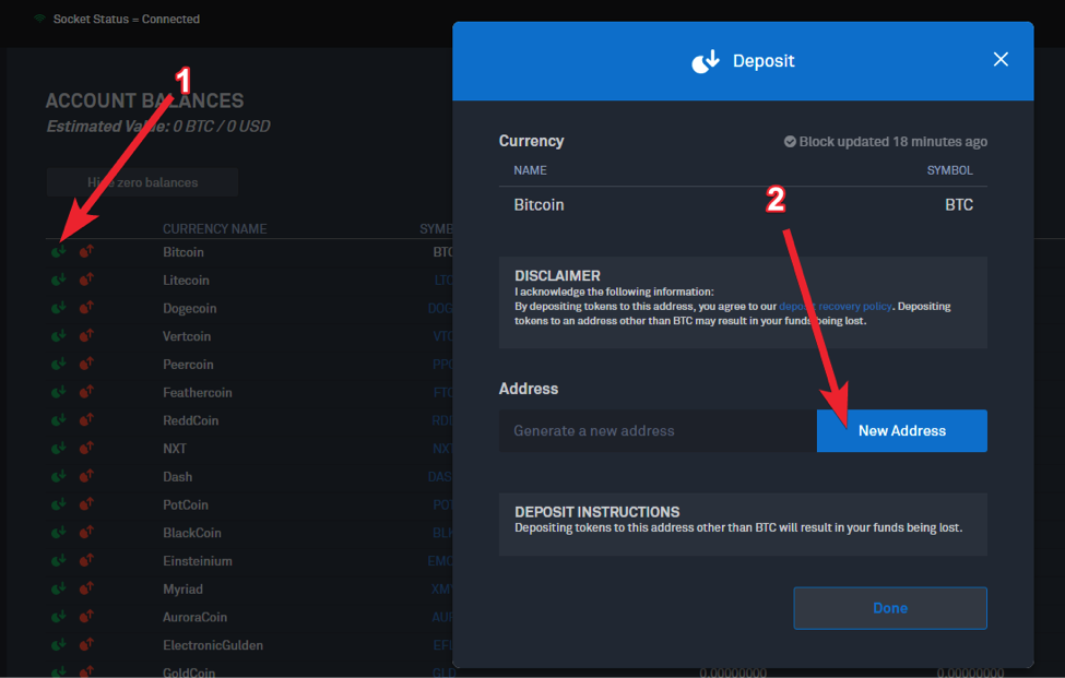 siacoin deposit