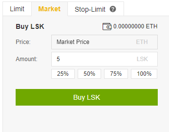 buy lisk with btc