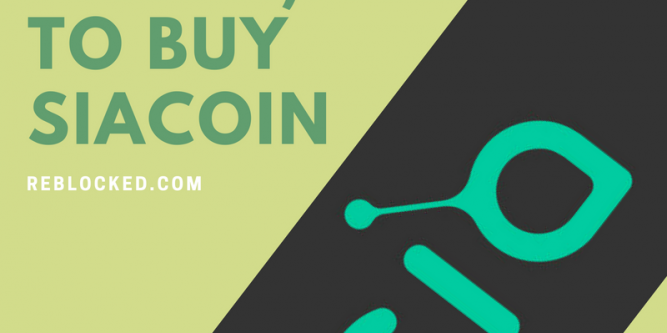 How And Where To Buy Siacoin Reblocked